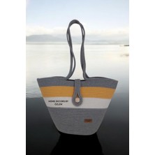 Home Decors By Özlem Hasır Çanta Omuz Çantası Plaj Çantası El Emeği Handmade Tasarım Tarz Yaz MODA-30CMX40-42CM