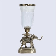 Vitale Cam Metal Fil Şamdan 21*11.5*48 cm