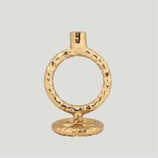 Vitale Gold Metal Çember Şamdan 9*12*18  cm