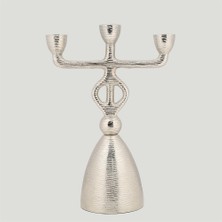 Vitale Sılver Metal 3 Lü Şamdan 22*11*32  cm