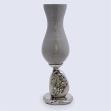 Vitale Tarnıshed Cam Metal Şamdan 12*12  cm