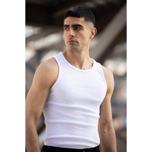 Riowela Erkek Halter Yaka Sporcu Likralı Atlet 2 li Paket