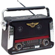 Everton Rt-671 Bluetooth Fm-Usb-Tf-Aux Şarjlı Solar Nostaljik Radyo Güneş Panelli