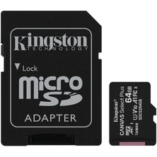 Kingston SDCS2-64GB 64GB micSDXC Canvas Select Plus 100R A1 C10 Card + ADP Hafıza Kartı