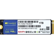 TwinMOS 1TB NVMe Gen3 Okuma 3600MB-Yazma 3250MB M.2 SSD