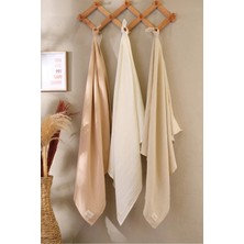 Bondberro 3 Adet Çok Amaçlı Müslin Örtü & Battaniye 2 Katlı Pamuk Xl Boy 100 x 85 cm
