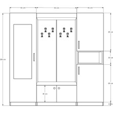Vestiyer & Portmanto V-06 (210 cm )