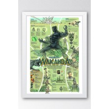 Black Panther  Wakanda Çerçeveli Tablo - Marvel Poster Tablo