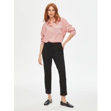 Faik Sönmez Önü Dikişli Slim Fit Örme Kadın Pantolon 00089