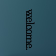 Artopia Welcome Metal Duvar Tablosu - Welcome Duvar Dekoru - Ev ve Ofis Duvar Dekorları