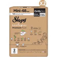 Sleepy Ecologic Premium Plus Süper Paket Bebek Bezi 2 Numara Mini 136 Adet