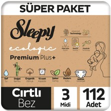 Sleepy Ecologic Premium Plus Süper Paket Bebek Bezi 3 Numara Midi 112 Adet