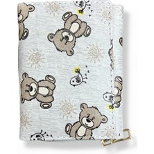 Genç Bej Renkli Ayıcık Desenli Kağıt Para ve Kartlık Bölmeli Cüzdan.