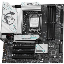 Msı B860M Gamıng Plus Wıfı Soket 1851 Ddr5 8600MHZ(OC) 3xm.2 1x Tb4 HDMI Dısplay 5g Lan Wıfı 7 Matx