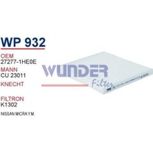 Monreal Wunder WP932 Polen Filtresi Nissan Micra K13 (2012--) / Nissan Note (2013--)
