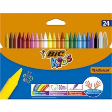 BIC Kids Plastidecor Silinebilir Elleri Kirletmeyen Pastel Boya 24 Renk