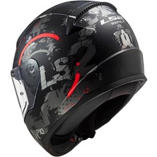 Ls2 Rapid 2 Circle Mat Siyah-Kırmızı Kask