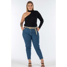 Heviss Büyük Beden Moss Taşlı Kemer Gold