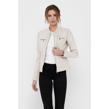 Onlbandıt Faux Leather Bıker Otw Noos Krem