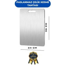 Üst Kalite Paslanmaz Çelik Metal Kesme Tahtası Antibakteriyel Kesme Tahtası 4 Farklı Ölçü Seçeneği