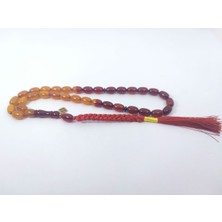 İskeçe Tesbih Junaid Hasan Usta Eseri Eski Usül 12 Kat Ipe Dizilmiş Antik Model Sıkma Kehribar Sertifikalı 6822