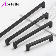 2Guoyang 288 mm-300 mm Altın Siyah Dolap Kulpu Kare Mobilya Donanım Paslanmaz Çelik Mutfak Kapı Kolları Dolap Dolap Çekmece Çeker (Yurt Dışından)