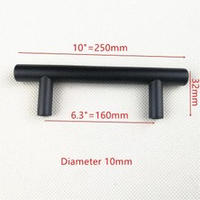 2Guoyang 10 10 Inç 160 mm Mat Siyah Kare Kolu Paslanmaz Çelik Dolap Kulpu Mutfak Kapı Topuzu Mobilya Çekmece Çekme 2 "~ 24" (Yurt Dışından)