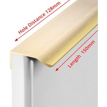 2Guoyang Altın Uzunluğu 150 mm Kak Siyah Gümüş Gizli Dolap Kolları Çinko Alaşımı Mutfak Dolabı Çekmece Kolları  (Yurt Dışından)