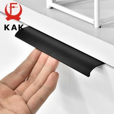 2Guoyang Altın Uzunluğu 150 mm Kak Siyah Gümüş Gizli Dolap Kolları Çinko Alaşımı Mutfak Dolabı Çekmece Kolları  (Yurt Dışından)