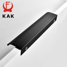 2Guoyang Altın Uzunluğu 150 mm Kak Siyah Gümüş Gizli Dolap Kolları Çinko Alaşımı Mutfak Dolabı Çekmece Kolları  (Yurt Dışından)
