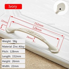 2Guoyang 128-3 Çinko Alaşım Dolap Dolap Donanım Mutfak Çekmecesi Çekme Bronz Fildişi Beyaz Mobilya Dolap Kolları Avrupa Moda (Yurt Dışından)