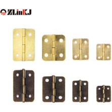 2Guoyang Gold-18X16CM 10PCS Zlinkj Mini Metal Menteşeler Retro Kapı Menteşeleri Menteşe Vidalı Mobilya Menteşeleri 37X25 mm, 30X26 mm, 24X18 mm, 18X16 mm (Yurt Dışından)