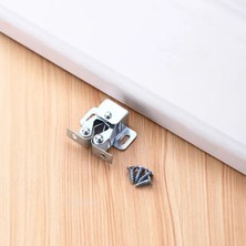 2Guoyang 4 Adet Gümüş 4 Adet Itme Açık Yakalama Kapı Mandalı Mutfak Dolabı Dokunmatik Serbest Çekme Çekmece Dolap Kilidi Sürgüler Cıvata Kendinden Kilitli Kapı E mme Ev (Yurt Dışından)