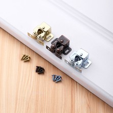 2Guoyang 4 Adet Gümüş 4 Adet Itme Açık Yakalama Kapı Mandalı Mutfak Dolabı Dokunmatik Serbest Çekme Çekmece Dolap Kilidi Sürgüler Cıvata Kendinden Kilitli Kapı E mme Ev (Yurt Dışından)