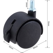 2Guoyang H 1 Adet 360 Derece Dönebilen Evrensel Sürgülü Tekerlekler Mobilya Tekerleri 1/1.25/1.5/2 Inç Fren Arabaları Için Bilgisayar Sandalyesi Tekerlekli Sandalyeler (Yurt Dışından)