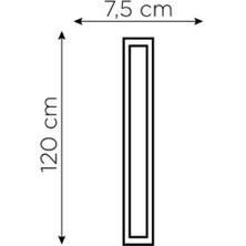 Mb Elektronik 10 Adet 120 cm LED Yatay Bant Armatür Aydınlatma Beyaz Işık