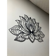 Artopia Lotus - 3D Mandala Lotus Metal Duvar Dekoru -  Dekoratif Tablo - Ev ve Ofis Duvar Dekorları