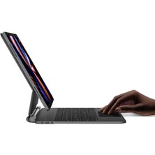 Fogy Apple iPad Air 13 M2/M3 2024 /2025 Uyumlu Işıklı Keyboard Trackpad Magic Klavyelı Kılıf