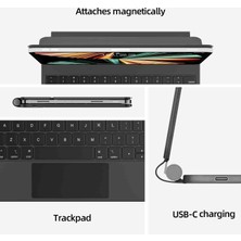 Fogy Apple iPad Air 13 M2/M3 2024 /2025 Uyumlu Işıklı Keyboard Trackpad Magic Klavyelı Kılıf