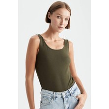 DeFacto Slim Fit Dar Kesim U Yaka Basic Düz Atlet I1059AZ23SM