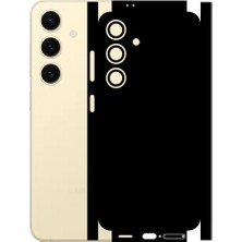 ECR MOBILE  Samsung Galaxy S24 ile Uyumlu Mat Siyah Arka Kaplama