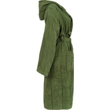VEROdis Pamuk Kapüşonlu Unisex S/m Bornoz - Lara Yeşil
