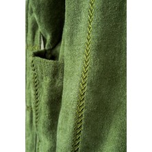 VEROdis Pamuk Kapüşonlu Unisex S/m Bornoz - Lara Yeşil