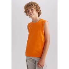 DeFacto Bisiklet Yaka Basic Düz Atlet Erkek Çocuk B0669A8NS