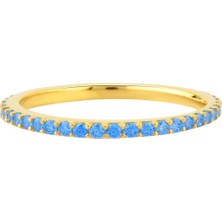 Karosh Aquamarine Zirconia Taşlı Tamtur Yüzüğü