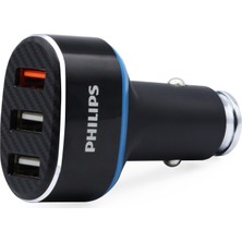 Philips DLP2557/97 USB QC 3.0 Araç İçi Şarj Adaptörü Siyah