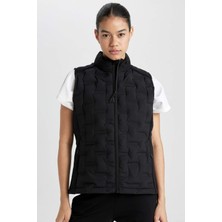 DeFacto Su İtici Rüzgar Geçirmez Slim Fit Dar Kesim Fermuarlı Şişme Sporcu Yelek B2069AX24SP