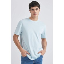 DeFacto %100 Pamuk New Regular Fit Bisiklet Yaka Basic Düz Kısa Kollu Tişört V7699AZ24SP