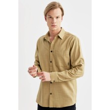 DeFacto Regular Fit Pamuklu Cepli Uzun Kollu Gömlek B5587AX24SP