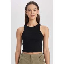 DeFacto Fitted Halter Yaka Fitilli Kaşkorse Basic Atlet U0357AZ24SM